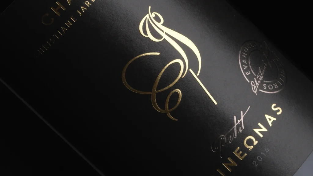 Accessible Overview of Cold Foil Printing with Emphasis on Benefits 2 Cold foil printing on a luxury product label.
