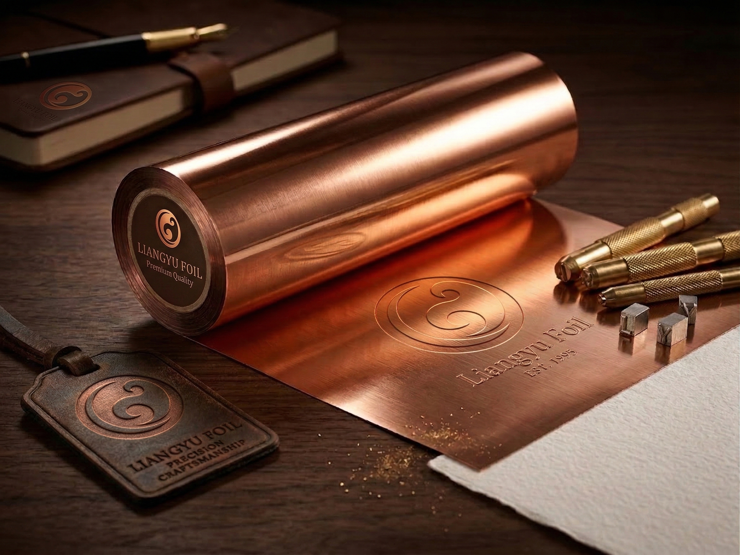 liangyu premium rose gold hot stamping foil roll