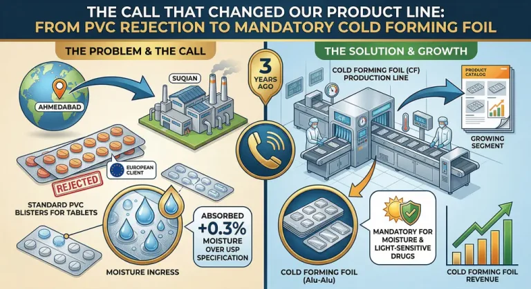Cold Forming Foil: Why Your Pharma Client Rejected the Cheaper PVC Blister 1 Cold Forming Foil Structure - OPA Aluminum PVC Laminate by Liangyu Foil