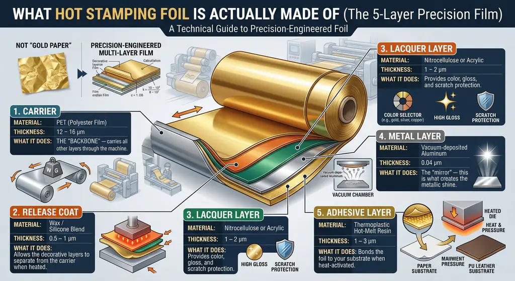 hot stamping foil layer structure guide