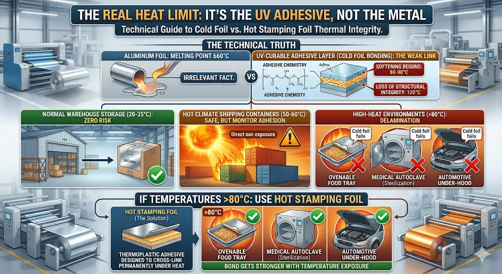 Cold Foil Heat Resistance Test - UV Adhesive Thermal Limit