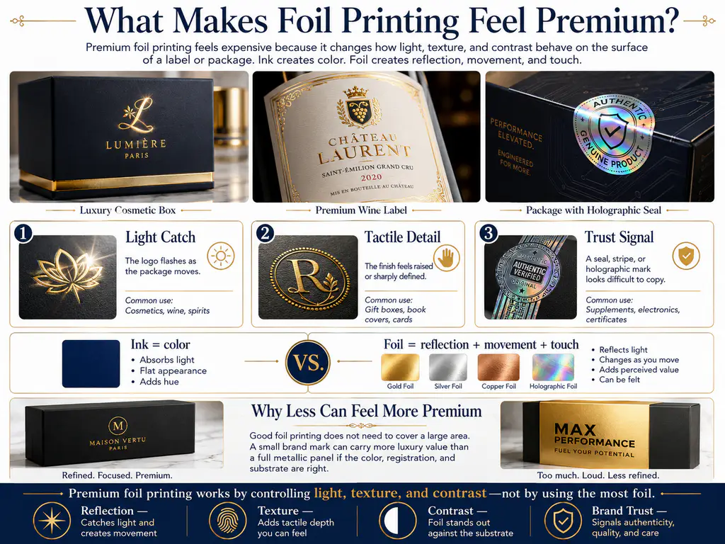 foil printing for premium labels and packaging