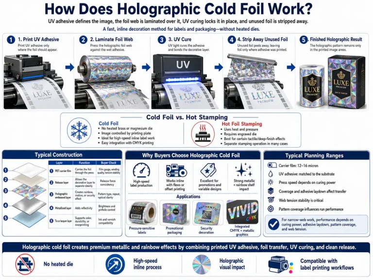 holographic cold foil application 1
