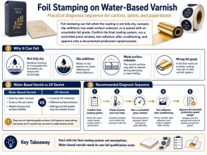 Foil Stamping on Water Based Varnish