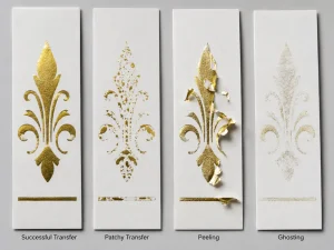 hot stamping foil not stick to coated paper