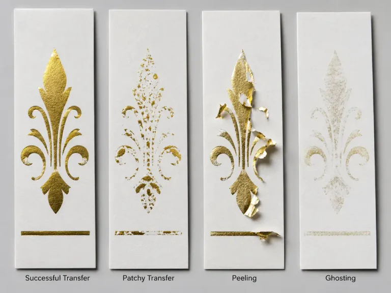 hot stamping foil not stick to coated paper