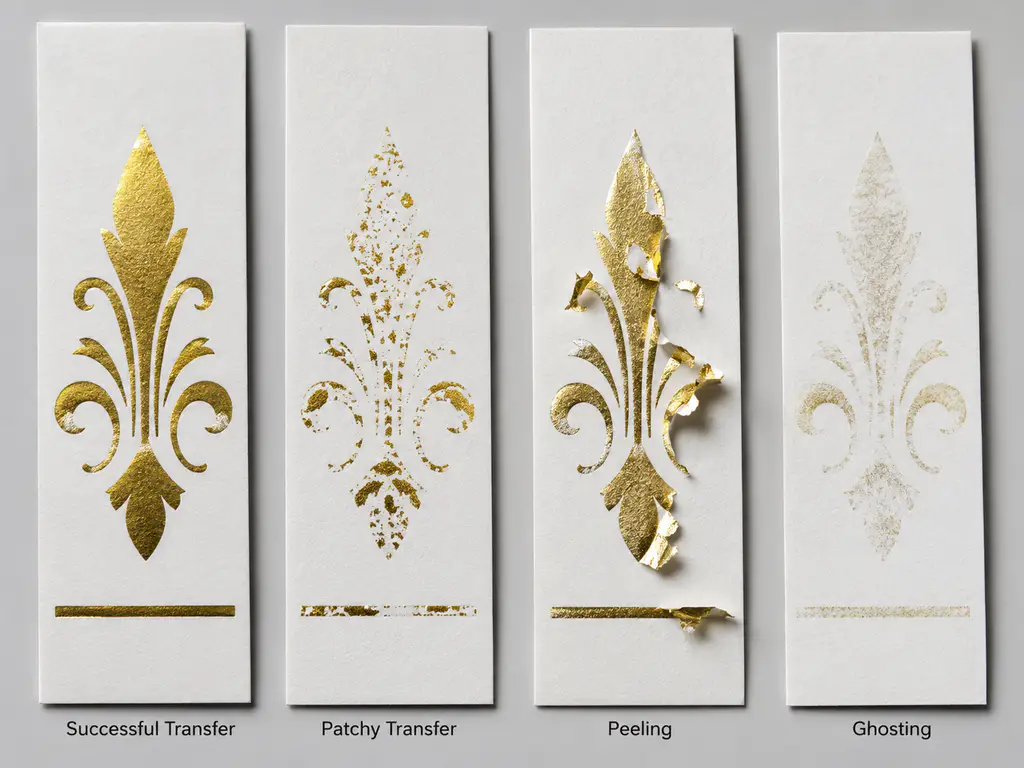 hot stamping foil not stick to coated paper