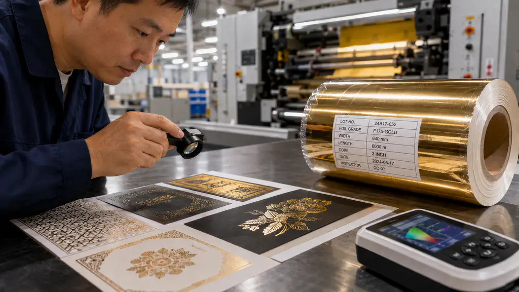 hot stamping foil color match quality control
